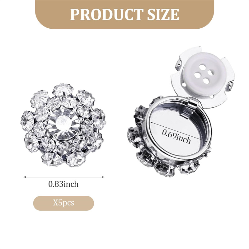 Shirt Button Box Rhinestone Bu - Flower Frog Pin 리뷰 및 가격
