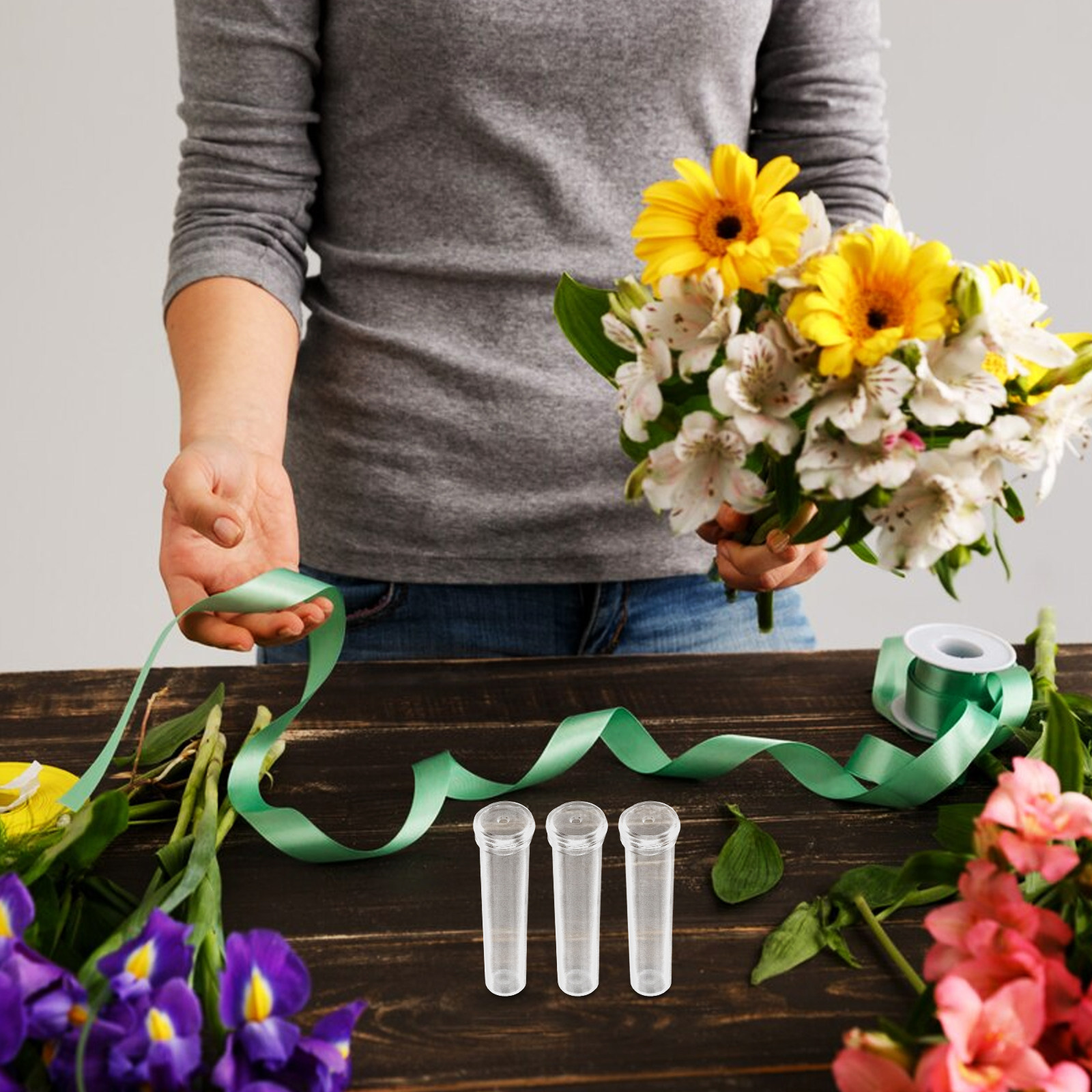 200Pcs Transparent Flower Wate - Easy Florist Supply 리뷰 및 가격