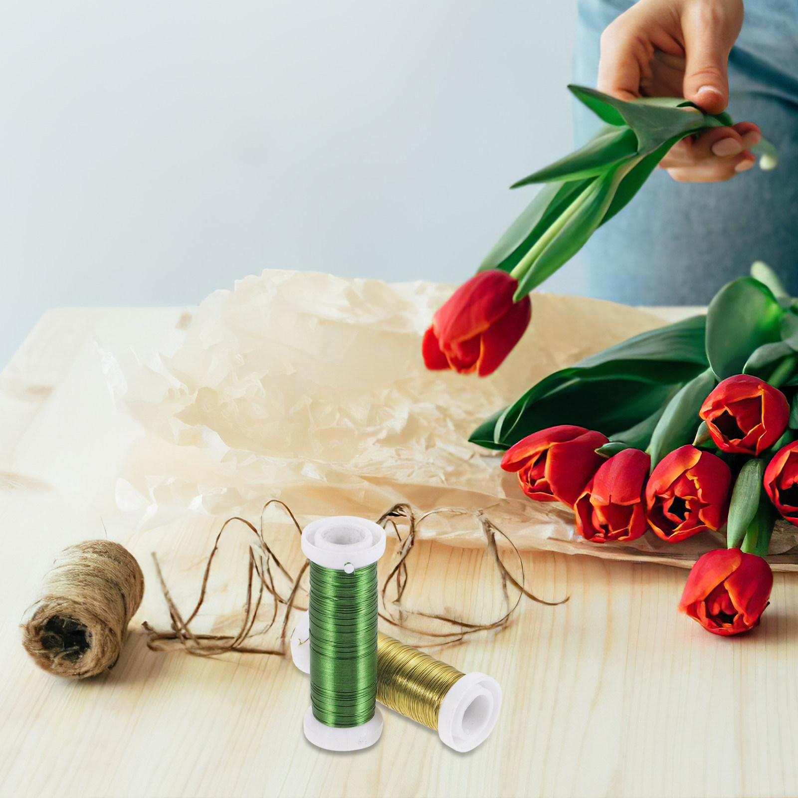 2 Rolls Floral Stem Wire Flori - Florist Wreath Supply 리뷰 및 가격
