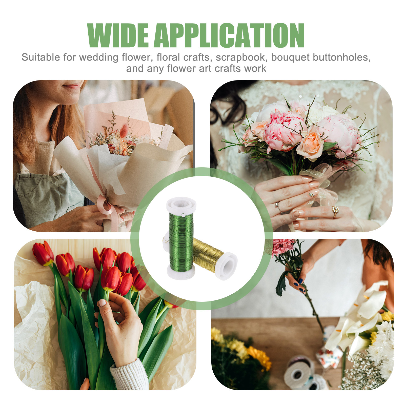 2 Rolls Florist Wire Floral St - Florist Wreath Supply 리뷰 및 가격