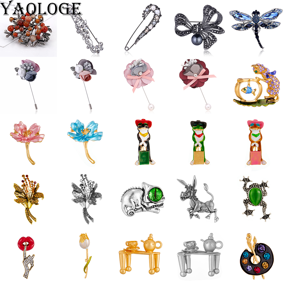 YAOLOGE Novel Chic Flower Broo - Flower Frog Pin 리뷰 및 가격