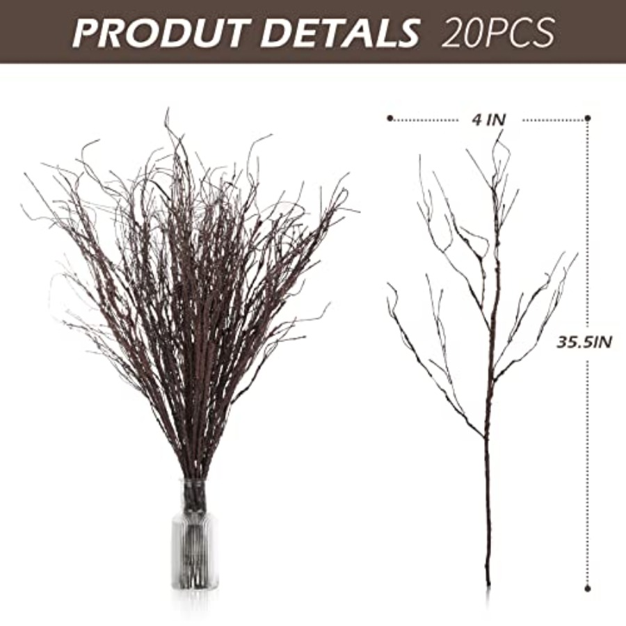 20 Pcs 35.4'' Tree Branches fo - Branch Curly Willow 리뷰 및 가격