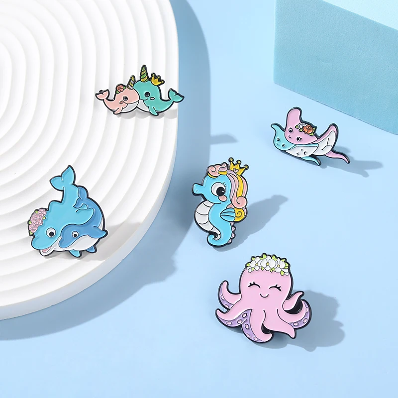 4-5PCS/SET Animal Enamel Pin B - Flower Frog Pin 리뷰 및 가격