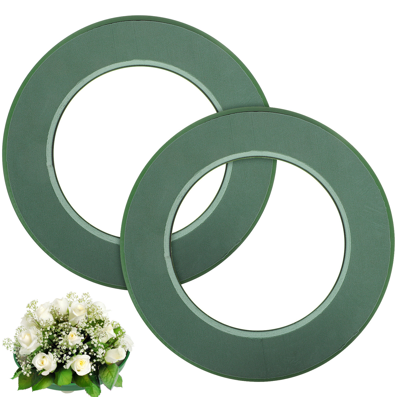 2Pcs Wet Floral Foam Wreath wi - Florist Wreath Supply 리뷰 및 가격